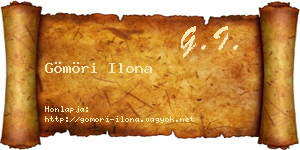 Gömöri Ilona névjegykártya